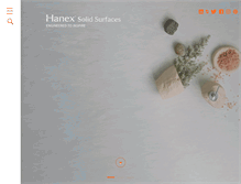 Tablet Screenshot of hanexsolidsurfaces.com